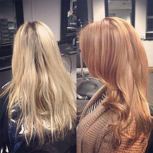 Bright Golden to Strawberry Blonde Hair Color