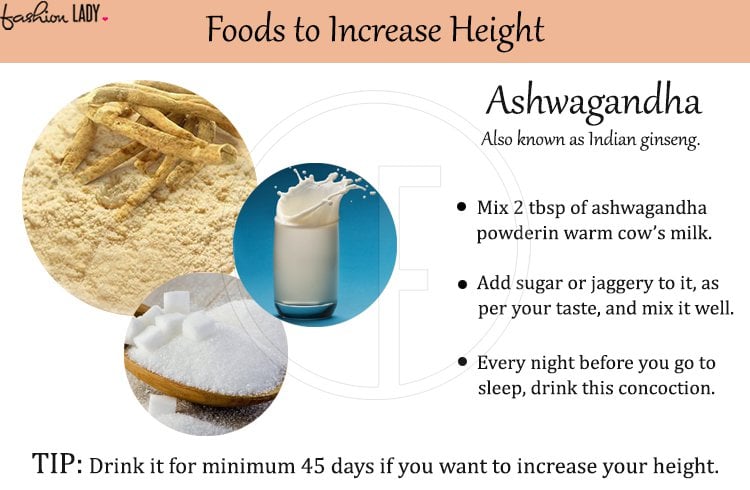 ashwagandha powder increase height in how many days