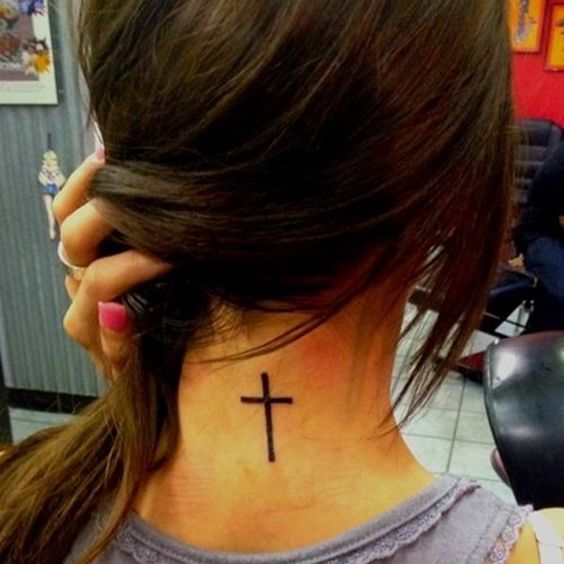 35 Spiritual Cross Neck Tattoos