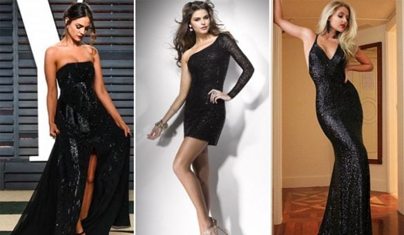 Black Sequin Dress