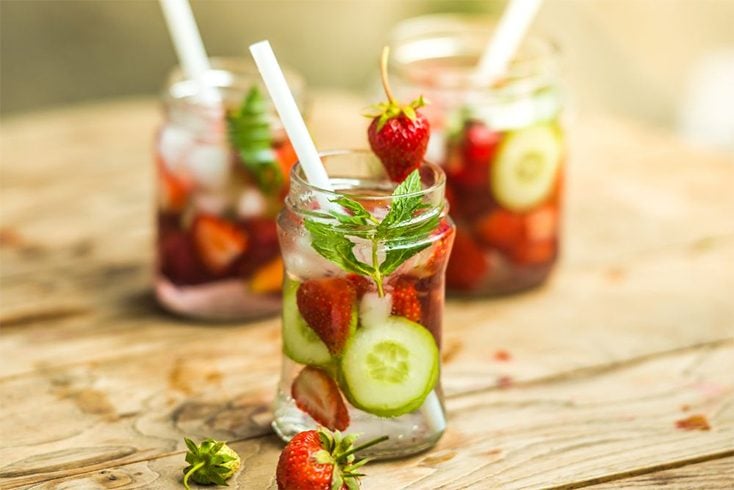 Cucumber and Strawberry Water