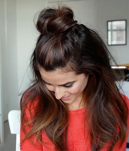 Dirty Hair Updo Style