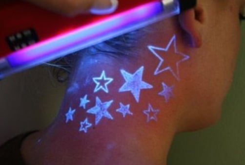 Invisible UV Ink Tattoos