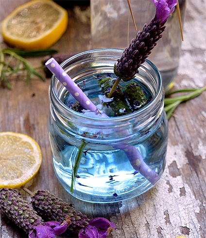 Mint and Lavender Herb Infused Water