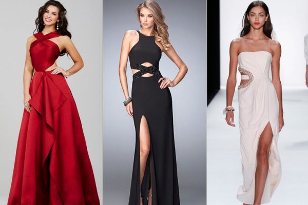 side cut out gown