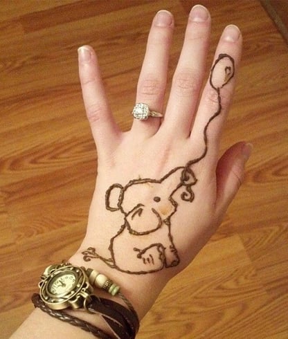 Elephant Mehndi for kids