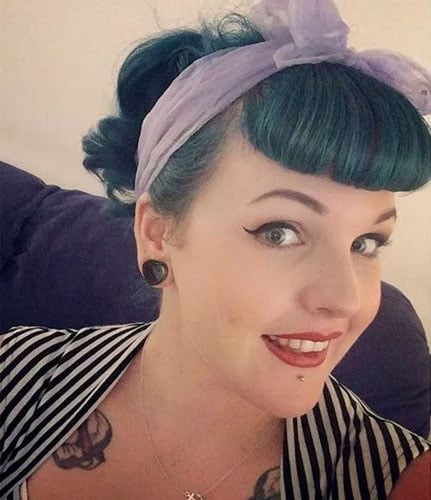 Pin-Up Curly Bangs Hairstyle