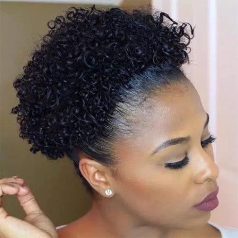 High Puff Natural Hairstyles For Short Hair