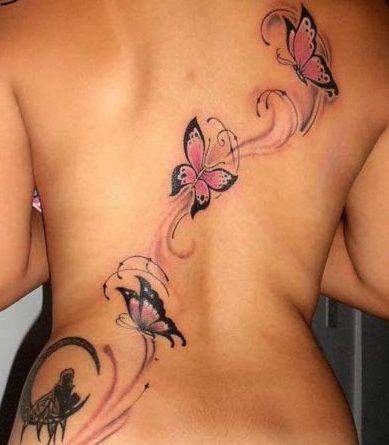 Butterfly Back Tattoos For Women