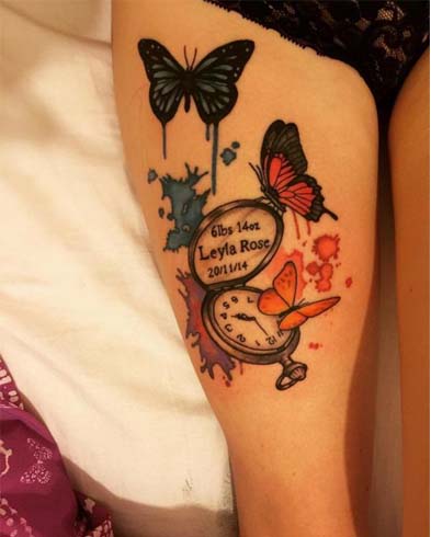 Butterfly Tattoos With Writings For Women