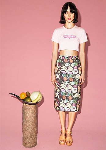 Fruit Print Skirt