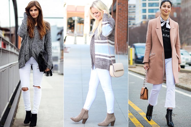 How To Wear White Jeans This Winter