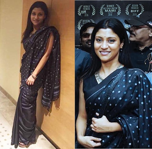 Konkana Sen Sharma Sari Style