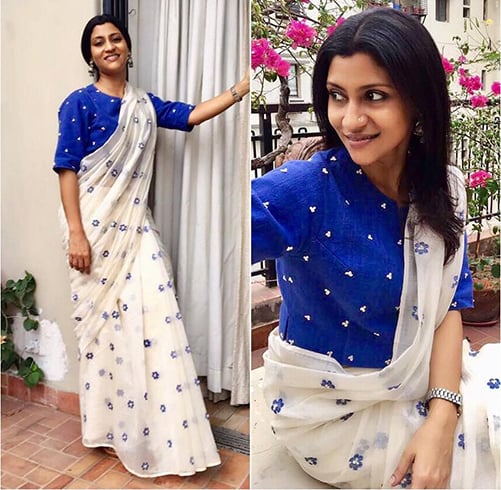 Konkana Sen Sharma Sari Style