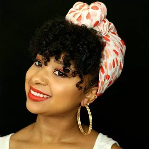 Headscarf Natural Hairstyles For Short Hair