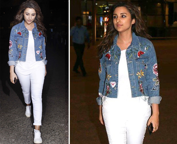 Parineeti Chopra in Embroidered Denim Jacket