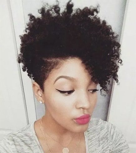 Sides Clipped Natural Hairstyle For Short Hair