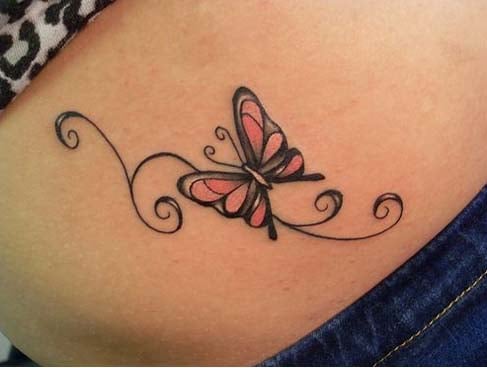 Simple Butterfly Tattoo For Women