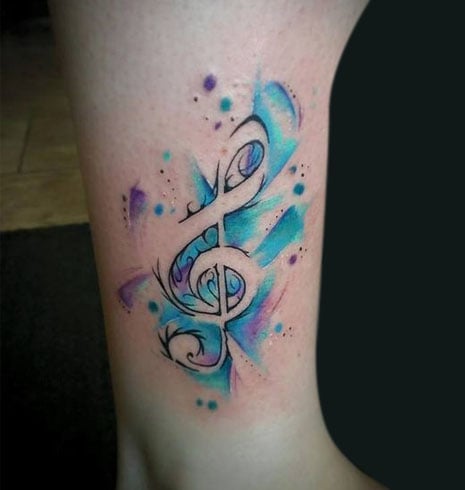 Water splashes tattoo