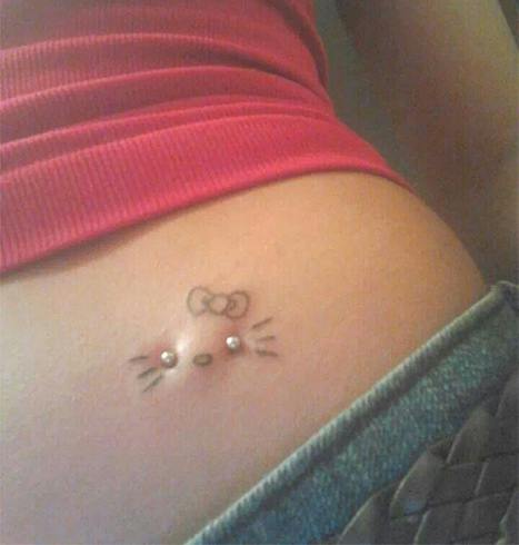 Belly Button Microdermal Piercing