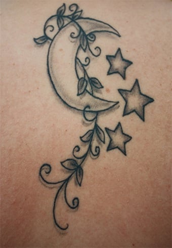 Moon And Stars Tattoo