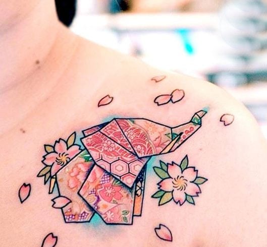 Geometric and abstract art tattoo