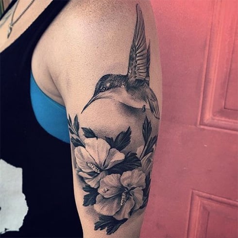 Tattoo tagged with flower bird hummingbird foot splatter rose   inkedappcom