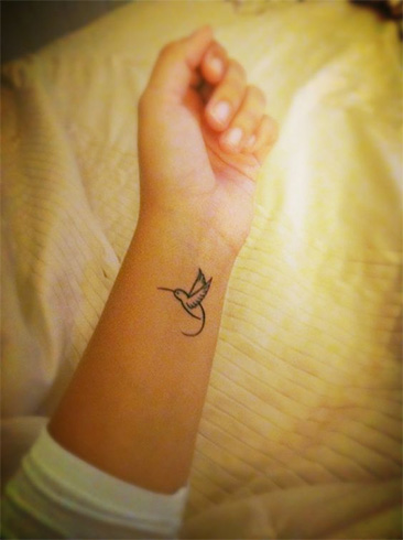 Hummingbird Tattoo Designs on Wrist