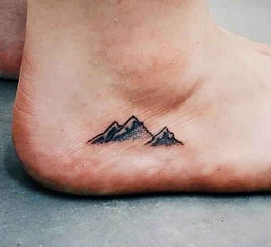 Tattoos for Girls on Foot with Mountain Tall