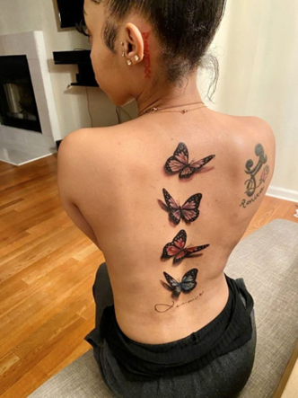Butterfly on Back Tattoo Design for Female  Butterfly Tattoos For Females   Butterfly Tattoos  Crayon