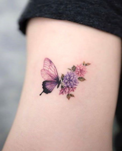 Colorful Butterfly Flower Design