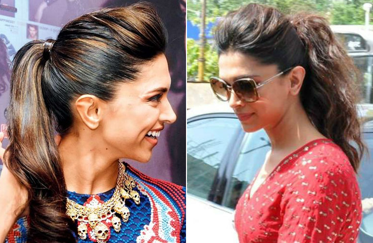 Deepika Padukone Sports Messy Ponytail to Temple Visit  Indian Fashion