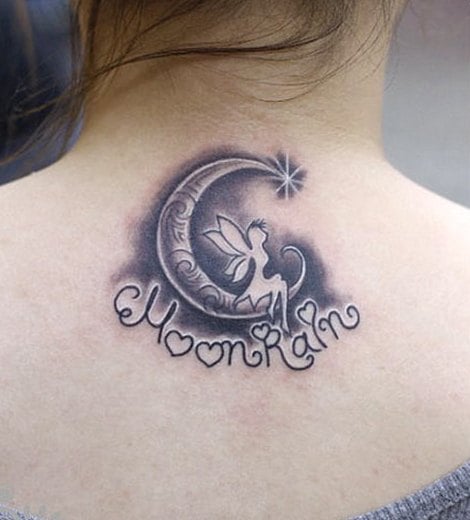 Fairies and Moon Tattoo