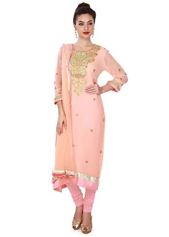 Peach Anarkali Suit