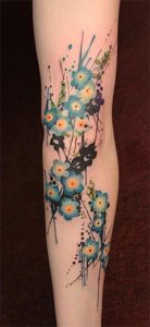 watercolor flower tattoo-a beautiful palette