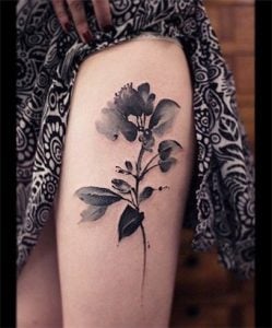 watercolor flower tattoo-sophisticated magic