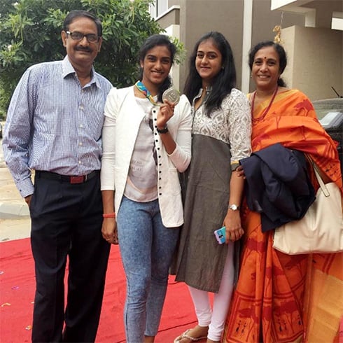 PV Sindhu Family