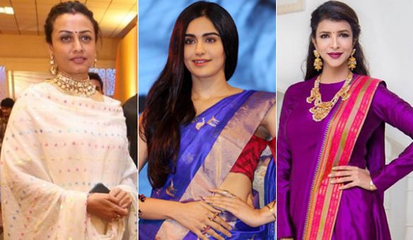 Celebrity South Indian Style Dressup