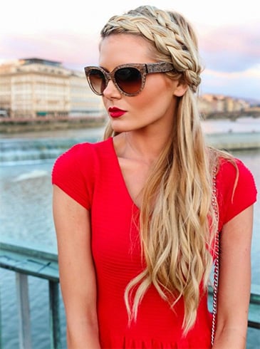 Front Braid with Open Hairs