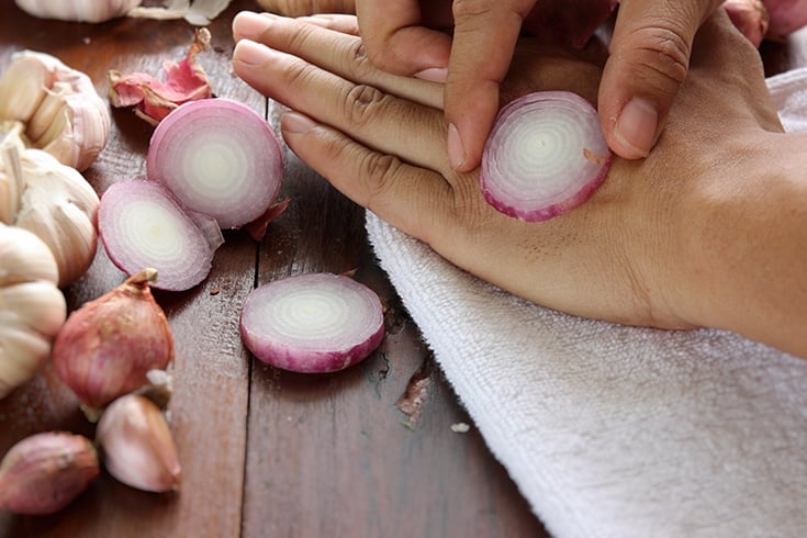 Rub Onion On Skin