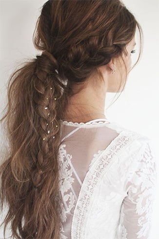 Messy Braided Pony Tail