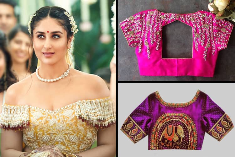 latest blouse saree designs