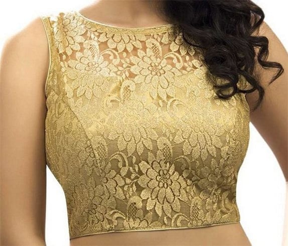 Designer Golden Blouse Patterns