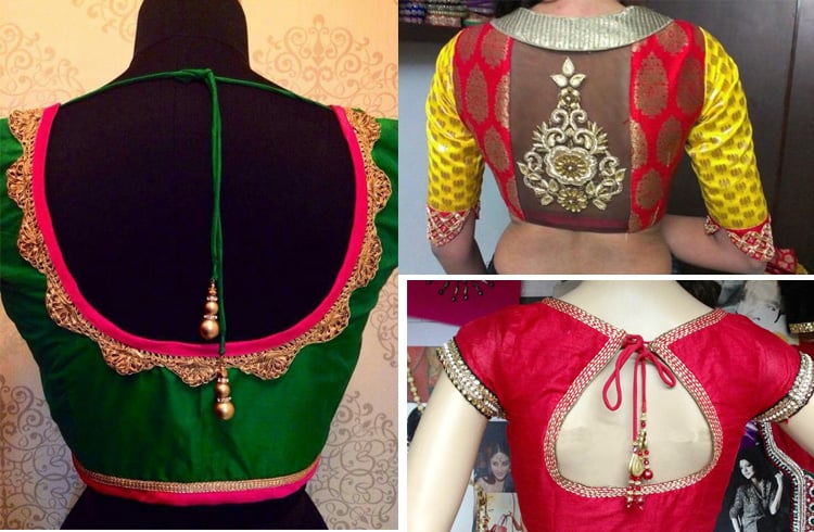 Blouse Neck Designs With Patch Work