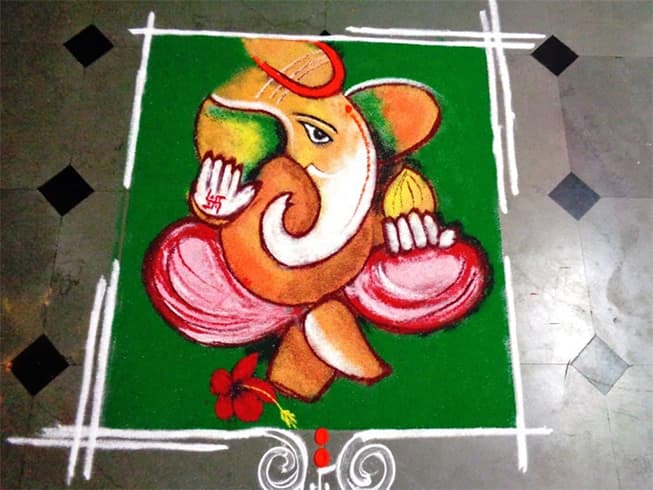 Ganesh Rangoli Designs 2018