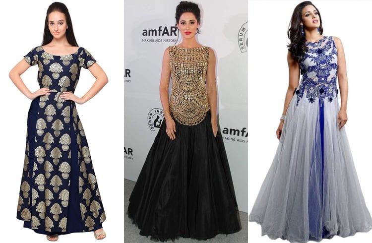 Traditional Gowns for Durga Puja