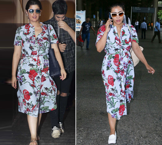 Twinkle Khanna and Kajol In Zara Shirt Dress