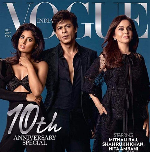 Mithali Raj, Shah Rukh Khan, and Nita Ambani