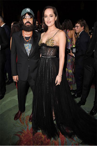 Alessandro Michele and Dakota Johnson