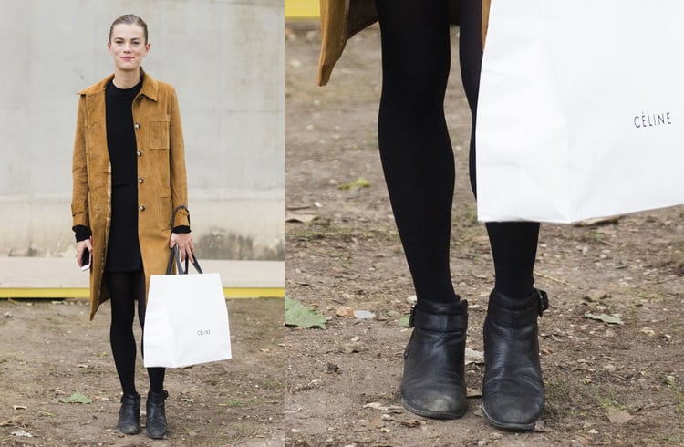 Ankle boots in classic black leather